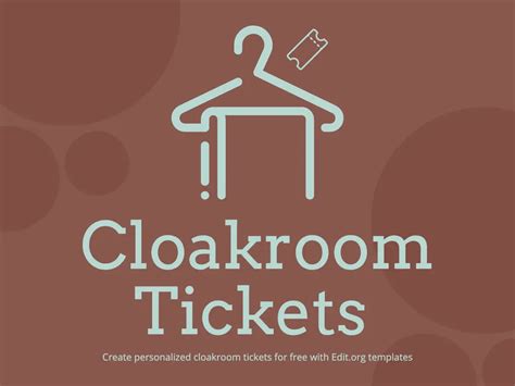 Cloakroom Tickets Printable
