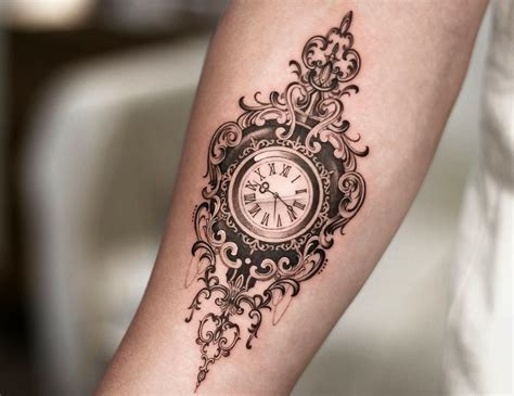 50+ Vintage Pocket Clock Tattoo Ideas You Can Try