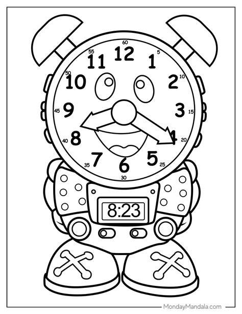 Clock Coloring Page