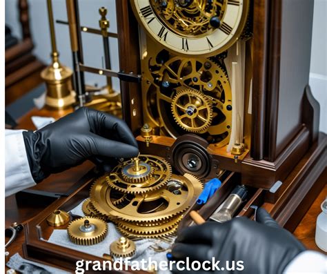 Clock Repair Technicians Working on a Clock