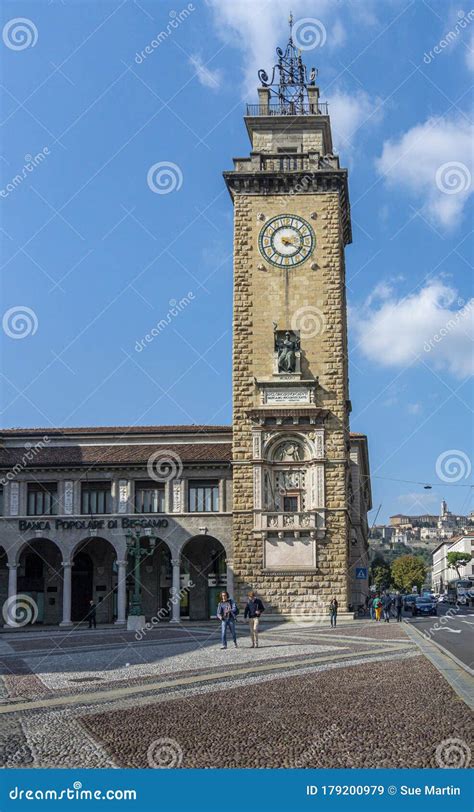 Clock tower in Bergamo