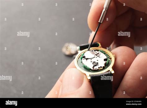 Clockmaker in a Hurry Repairing a Watch