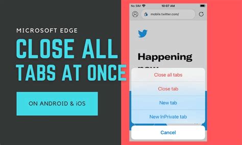 Close Edge Tabs and Running Apps