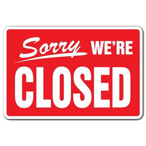 Closed Business Sign