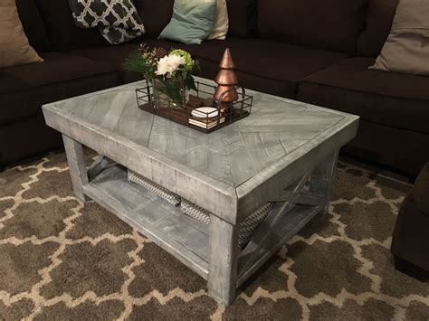 Closeout Weathered Grey Coffee Table Set