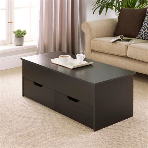 Closeouts Black Coffee Table With Storage