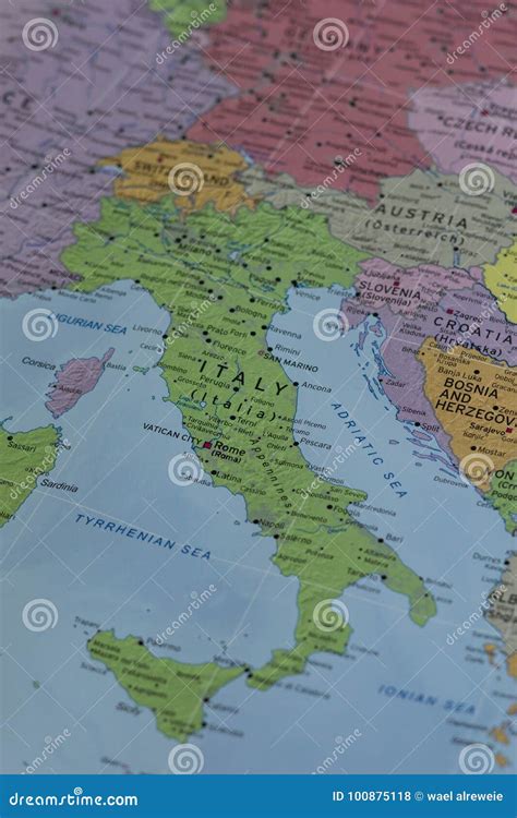 Map of Italy and geographical facts, Where Italy is on the world map