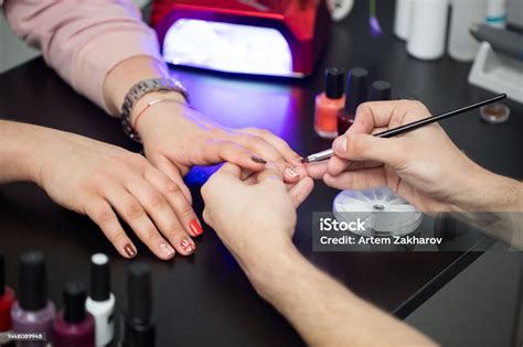 Closeup Shot Man Making Manicure