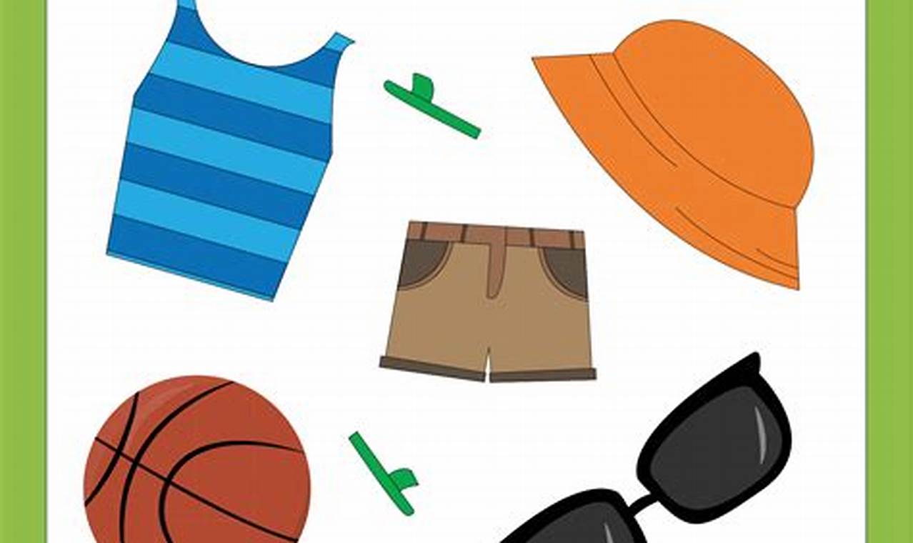 Clothes We Wear In Summer Season Clipart