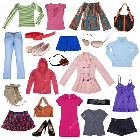 Different Female Clothes, Shoes and Accessories Stock Photo Image of