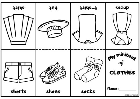Clothes Colouring Worksheet