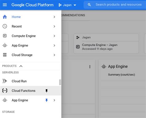 Cloud Functions Console