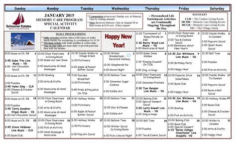 Clovis Senior Center Activity Calendar