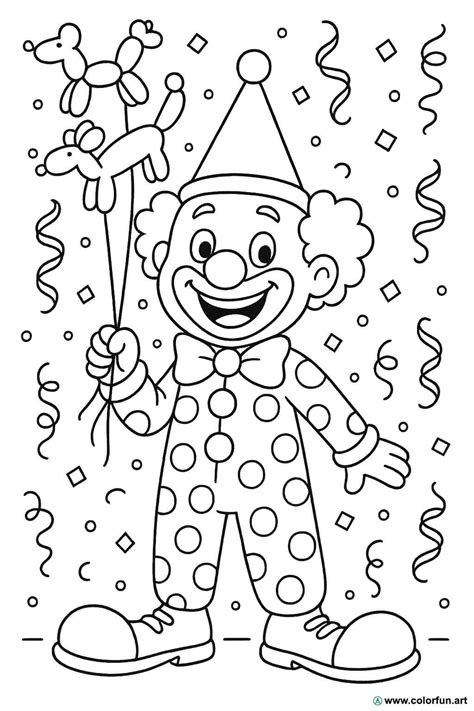 Clown Ausmalbild