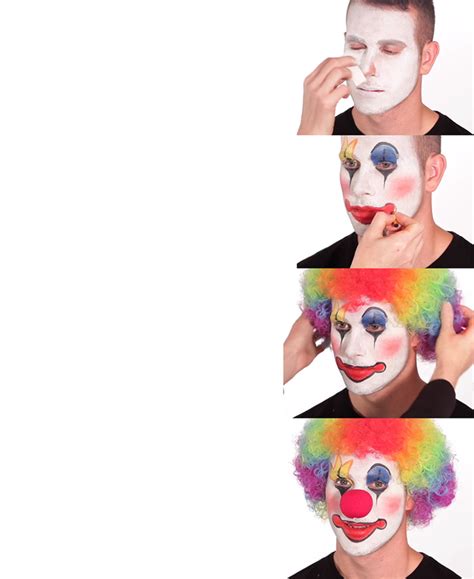 Clown Putting On Makeup