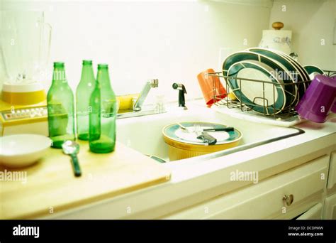 Cluttered kitchen sink