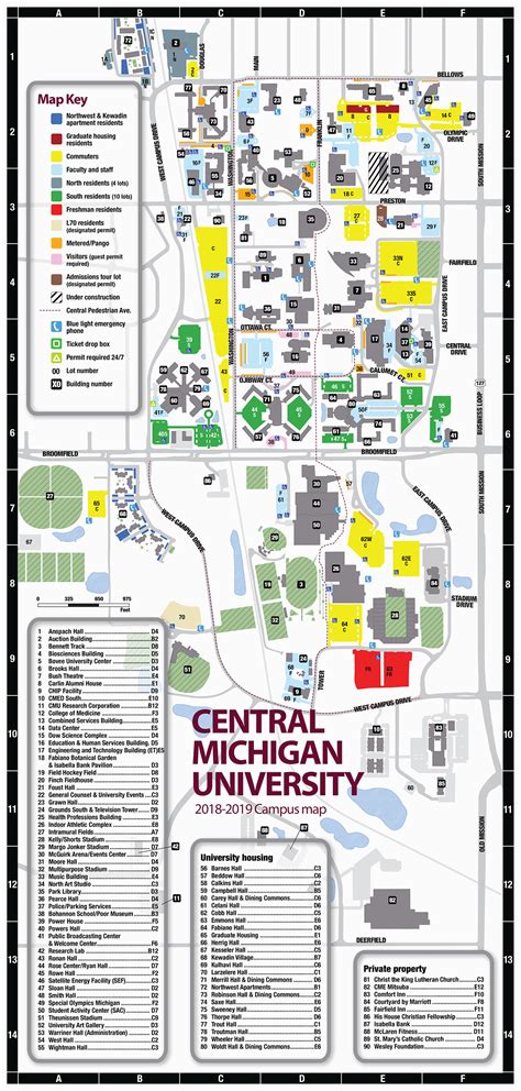 29 Central Michigan University Campus Map Maps Database Source