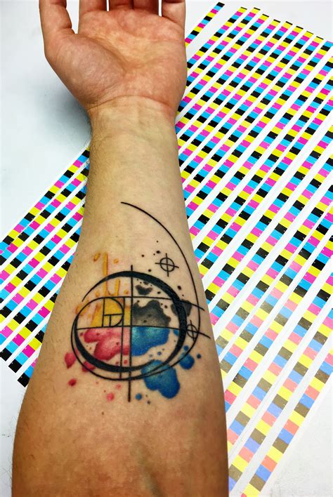 Graphic design tattoos, Cmyk tattoo, Designer tattoo