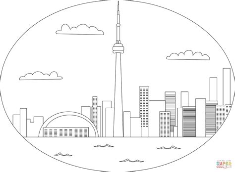 Cn Tower Coloring Pages For Kids