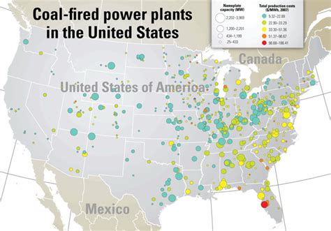 Coal plants in the contiguous United States Vivid Maps