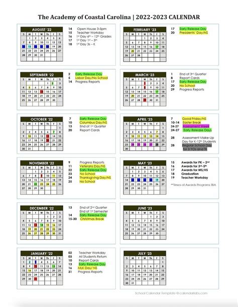 Coastal Carolina Academic Calendar 23 24 Printable