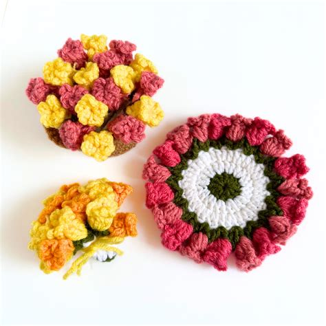 Coaster Flower Pot Crochet
