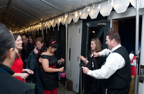 Coat check area for VIP events