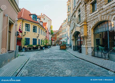 Cobblestone streets in Riga