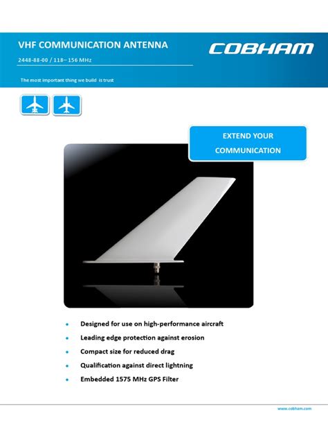 Cobham Antenna Catalog