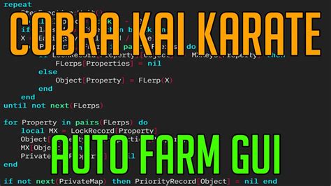 Cobra Kai Karate Auto Farm Script - Pastebin.com