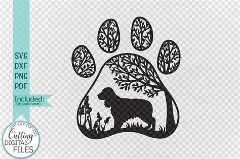 Download Cocker Spaniel Paw Dog Sign Svg Cut... Cut Images