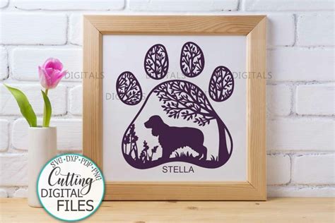 Download Cocker Spaniel Paw Dog Sign Svg Cut... Files