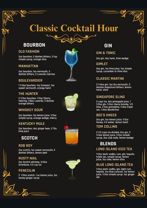 Cocktail Menu Options