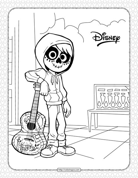 23 free printable Coco coloring pages in vector format, easy to print