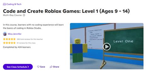 Code and Create Roblox Games: Level 1 - Outschool