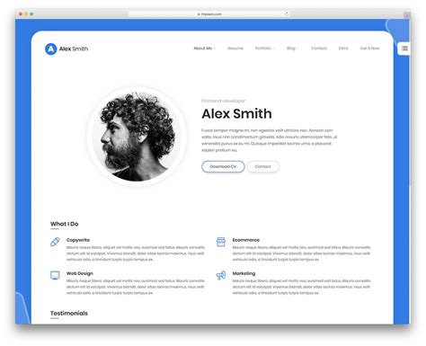 Codeclassifiers Resume Website Template