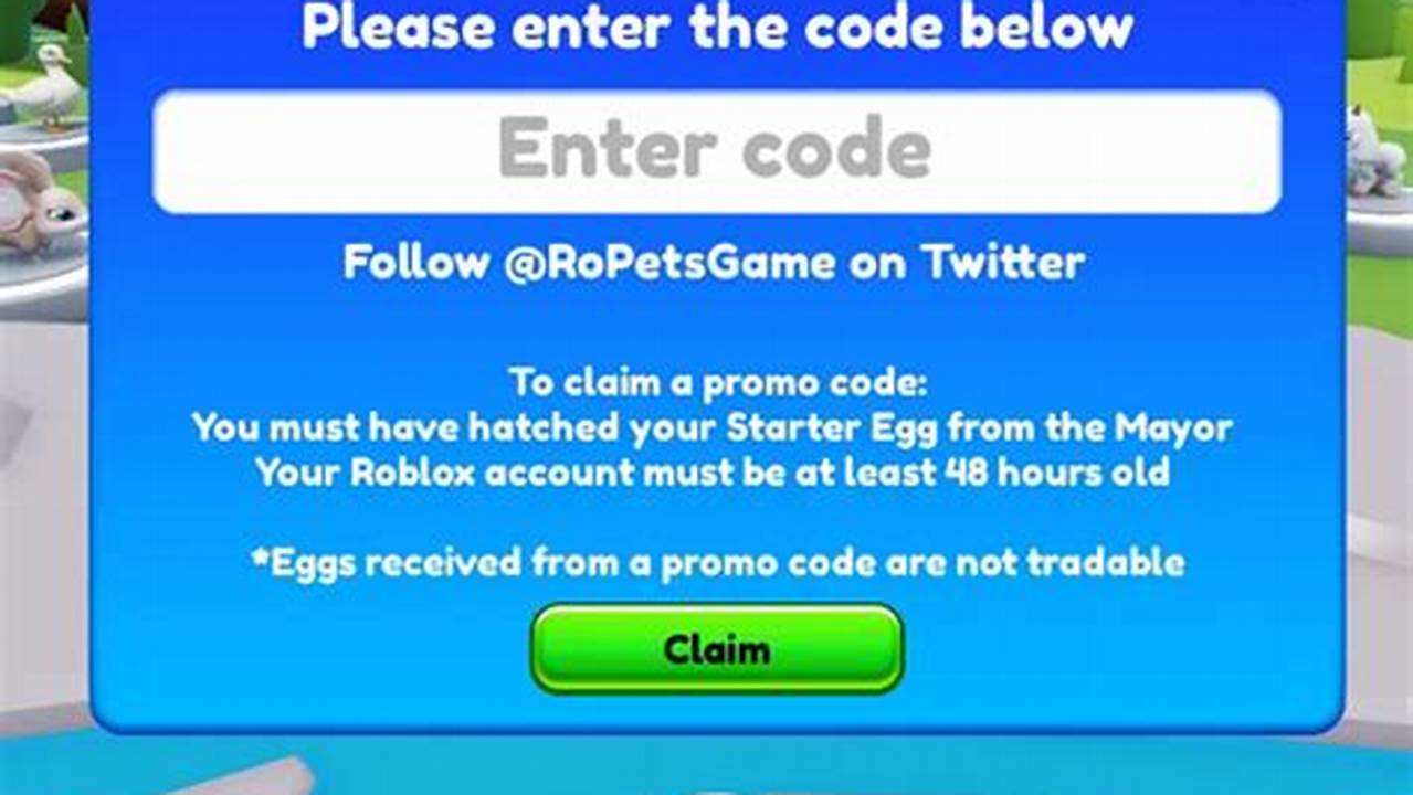 Codes For Ropets 2024