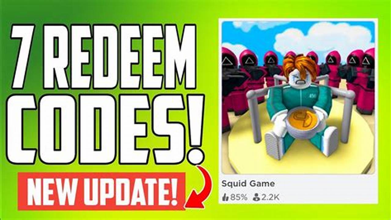 Codes For Squid Game Roblox 2024 October
