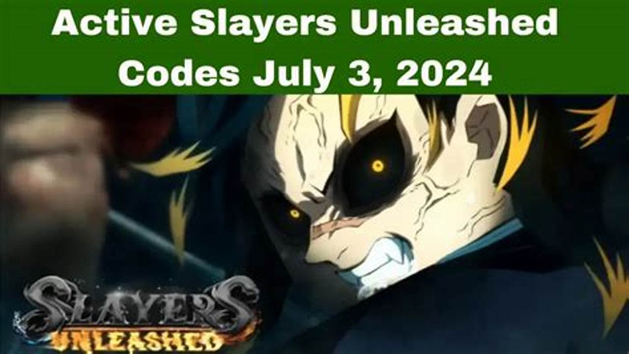 Codes In Slayers Unleashed 2024