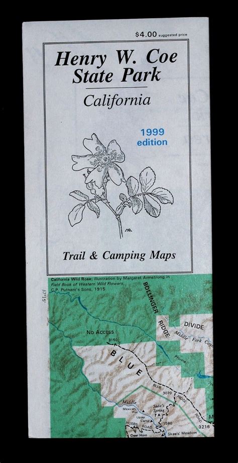 Henry W. Coe State Park California Trail Map