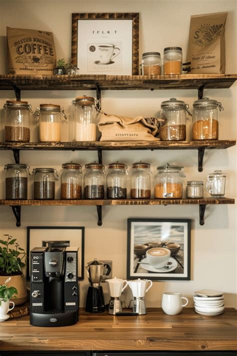 coffee farmhouse bar inspo love Coffee bar home, Coffee kitchen