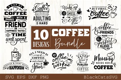 Download Coffee Bundle 10 Designs Vol 2 For Silhouette