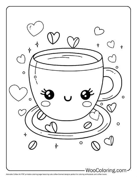 Coffee Coloring Pages Easy