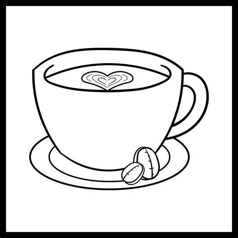 Coffee Cup Coloring Pages