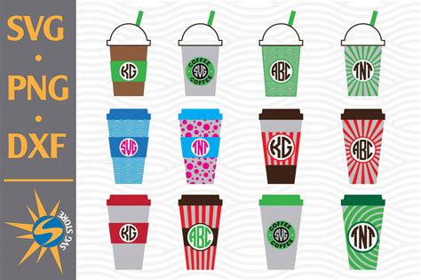 Download Coffee Cup Monogram DXF Files