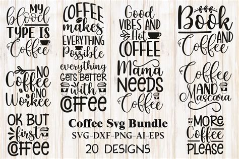 Download Coffee Quotes Svg Bundle Vol 5 Files