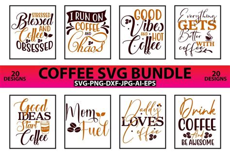 Download Coffee Quotes Svg Bundle Vol 5 Files DXF Files