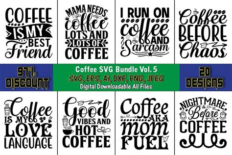 Download Coffee Quotes Vol 5 DXF Files