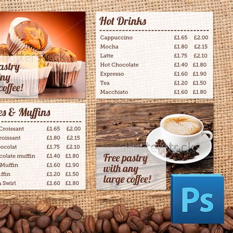 Coffee Shop Menu Board Template