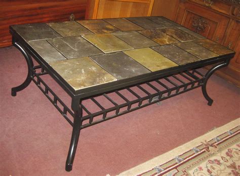 Coffee Table With Tile Top